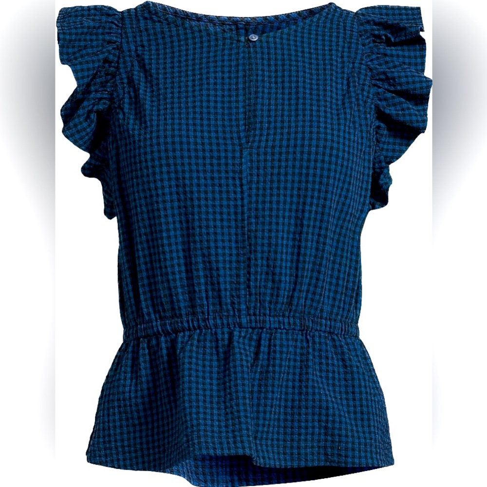 Free Assembly Sleeveless Ruffle Top NWT
Women Size Medium & Small
Color Blue